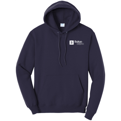 Mens/Unisex Port and Company Core Fleece Pullover Hooded Sweatshirt -- True Navy