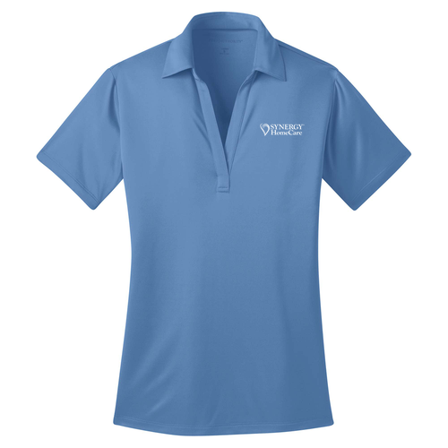 Port Authority Ladies Silk Touch Performance Polo -- Carolina Blue