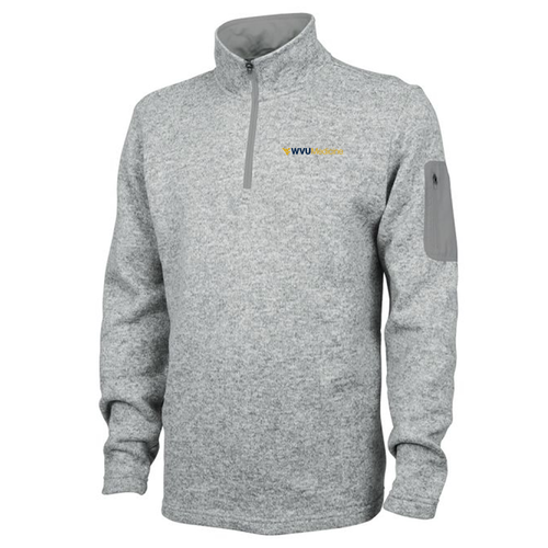 Charles River Mens Heathered Fleece Pullover -- Light Grey Heather
