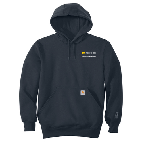 Mens/Unisex Carhartt Rain Defender Paxton Heavyweight Hooded Sweatshirt -- New Navy