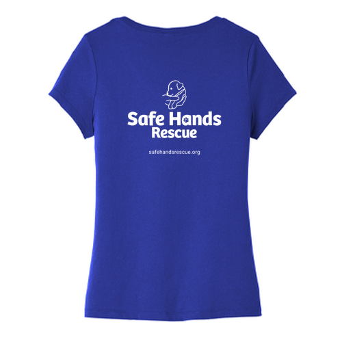 District Women's Very Important Tee  V-Neck -- Deep Royal (Rescued Logo)
