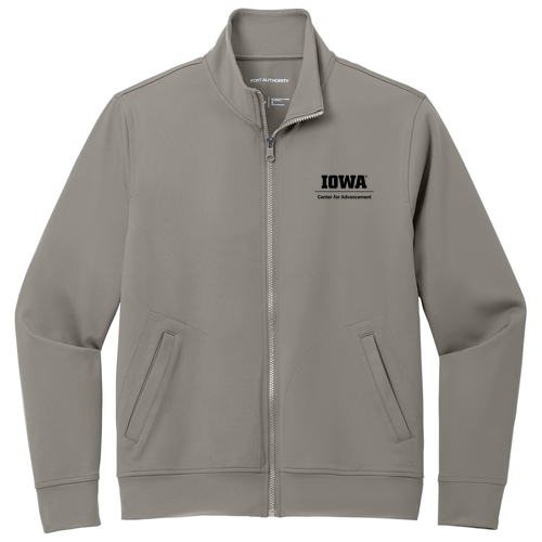 Embroidered UICA Port Authority C-FREE Double Knit Full-Zip -- Smoke Grey
