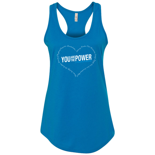 Heart Next Level Ladies Ideal Racerback Tank -- Turquoise