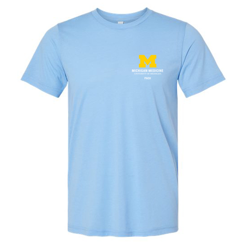PACU Mens/Unisex Bella Canvas Triblend Short Sleeve T-Shirt -- Solid Blue