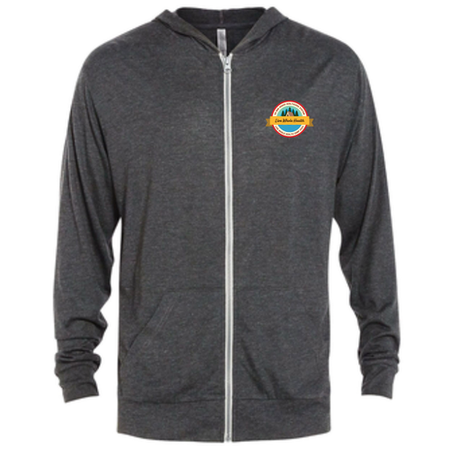 Mens/Unisex Delta Platinum Triblend Full Zip Hoodie -- Charcoal Heather