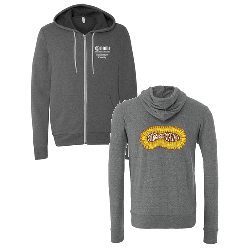 Bella Canvas Unisex Full-Zip Hooded Sweatshirt -- Deep Heather