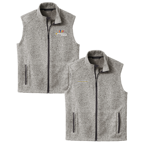 Port Authority Sweater Fleece Vest -- Grey Heather