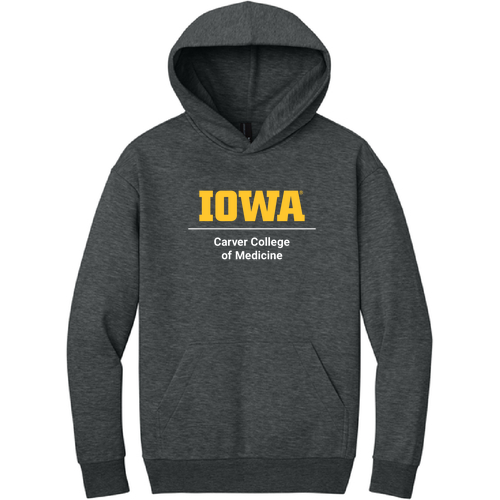 Printed CCOM Logo District V.I.T. Heavyweight Fleece Hoodie -- Heathered Charcoal