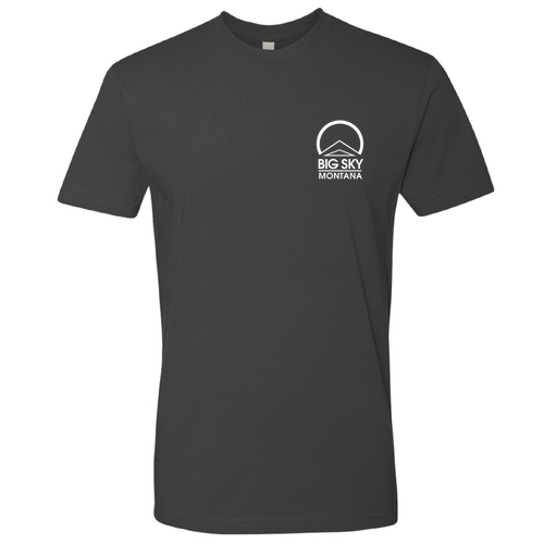 Big Sky Montana Logo 2 White Ink -- Short Sleeve Heavy Metal