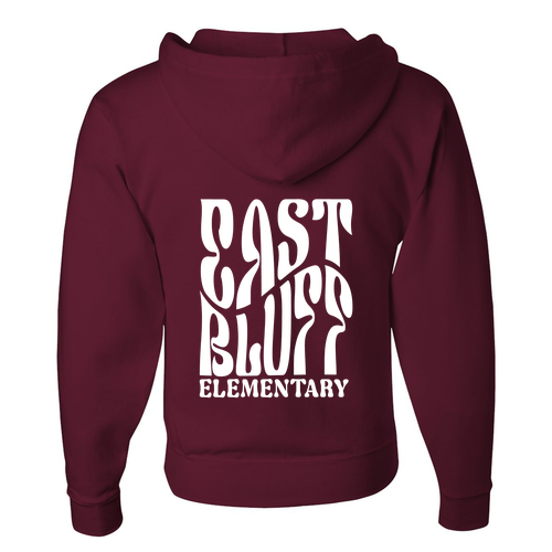 Jerzees Full Zip Hooded Sweatshirt -- Maroon