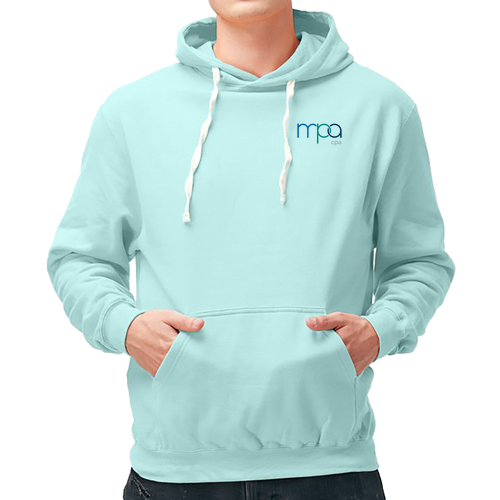 Full Color Logo Tultex Unisex Fleece Hoodie -- Purist Blue