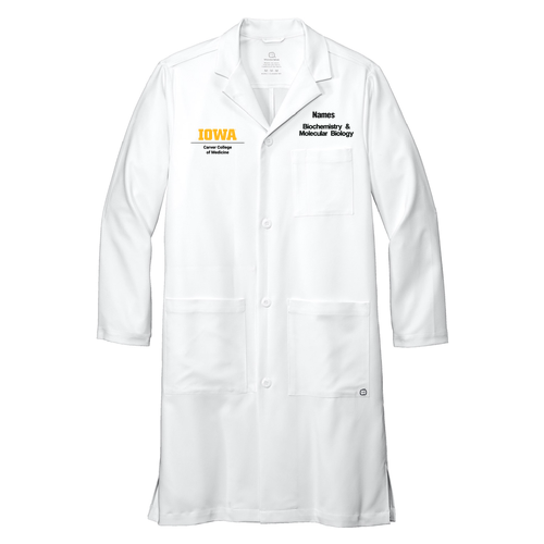 Biochemistry and Molecular Biology Wonderwink Men's Long Lab Coat -- White