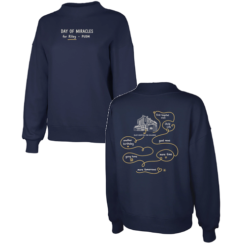Charles River Women's Willow Mock-Neck Sweatshirt -- Navy