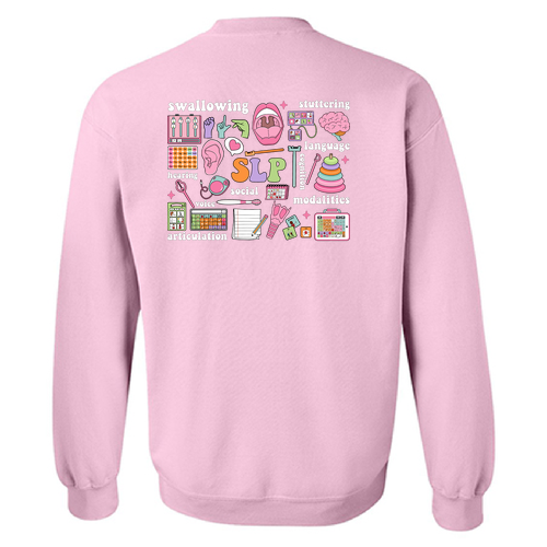 Gildan Heavy Blend Crew Neck Sweatshirt -- Light Pink