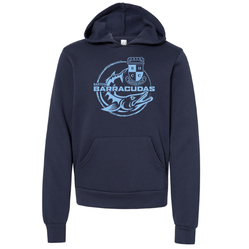Youth Bella Canvas Soft Sponge Fleece Hooded Sweatshirt -- Navy