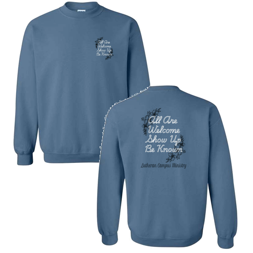 Gildan Heavy Blend Crew Neck Sweatshirt -- Indigo Blue