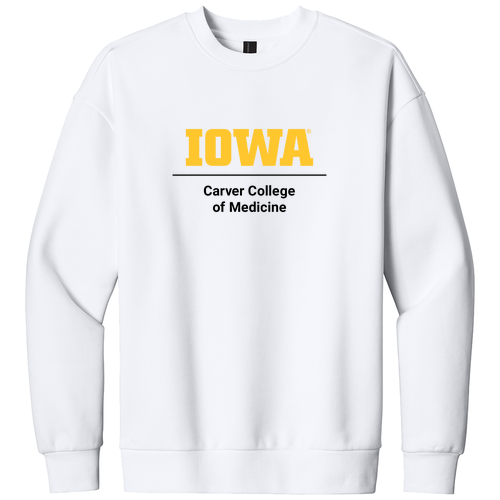 Printed CCOM Logo District V.I.T. Heavyweight Fleece Crew -- White