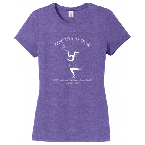 Dancing Ladies District Womens Perfect Tri Tee -- Purple Frost