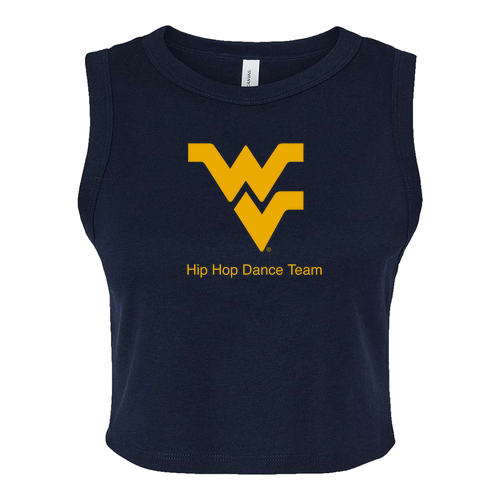 Bella+Canvas Women's Micro Rib Muscle Crop Tank -- Solid Navy Blend