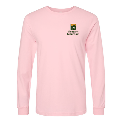 Pleasant Mountain Logo 2 Full color -- Longsleeve Pink