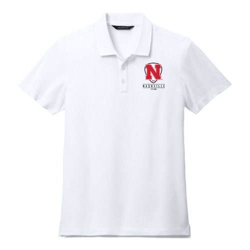 Mercer+Mettle Unisex Stretch Pique Polo Embroidered -- White