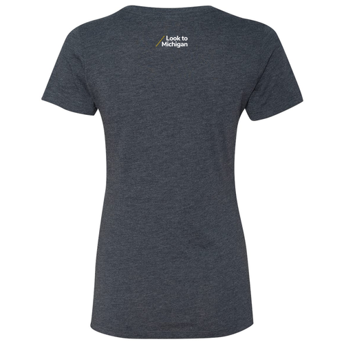 Ladies Next Level Soft Fitted Triblend Tee -- Vintage Navy