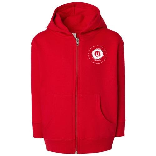 Toddler Rabbit Skins Full Zip Fleece Hoodie -- Red