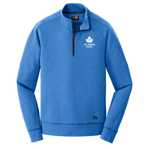 New Era Tri-Blend Fleece 1/4-Zip Pullover -- Royal Heather