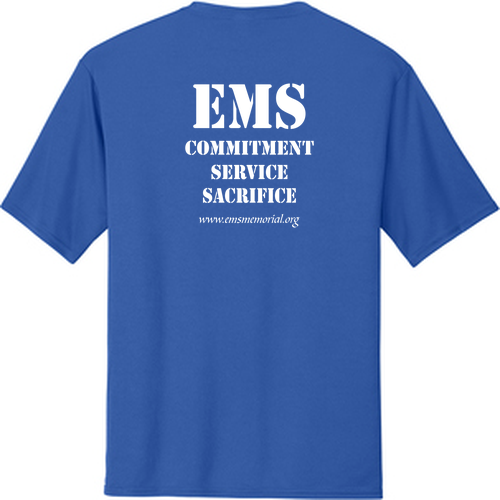 National EMS Memorial Unisex Performance Tee Royal Blue