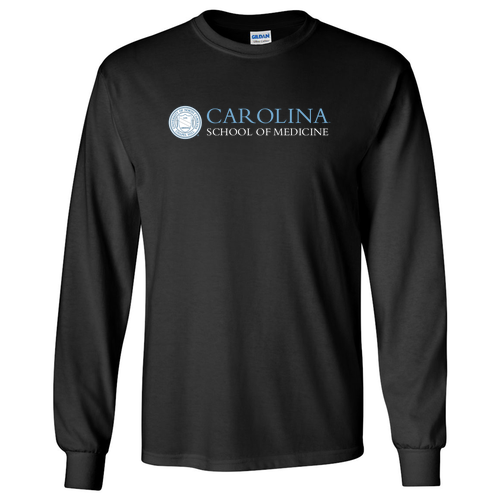 Gildan Ultra Cotton Longsleeve Basic T-Shirt -- Black -- School Seal