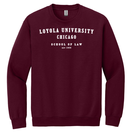 School Of Law Crewneck Sweatshirt -- Maroon