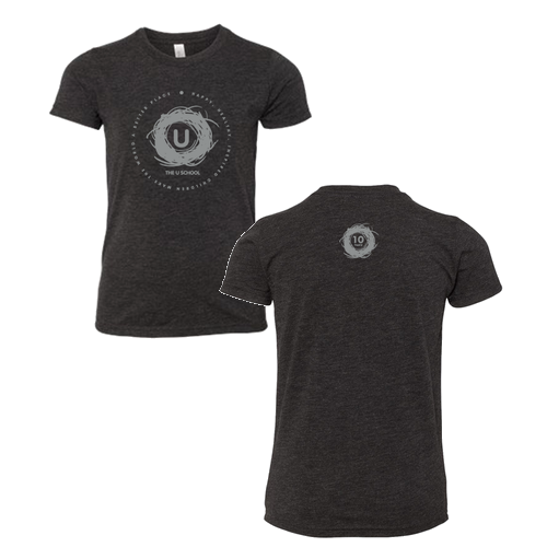 Youth Bella Canvas Triblend Jersey Short Sleeve Tee -- Charcoal Black