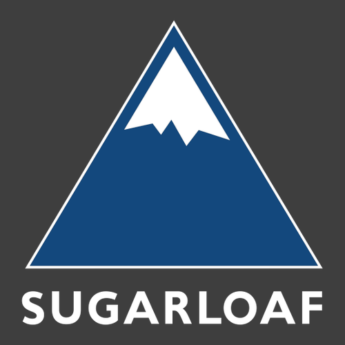 Sugarloaf Logo 2 Blue and White Ink -- Long Sleeve Heavy Metal