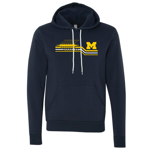 Mens/Unisex Bella Canvas Fleece Pullover Hooded Sweatshirt -- Navy
