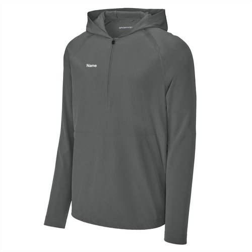Sport-Tek Repeat 1/2-Zip Long Sleeve Hooded Jacket -- Iron Grey