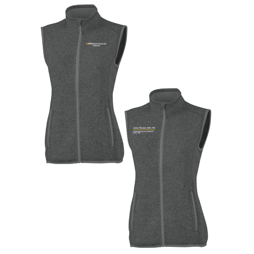 Charles River Womens Pacific Heathered Vest -- Charcoal Heather