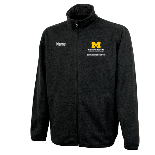 Charles River Heathered Fleece Jacket -- Black Heather