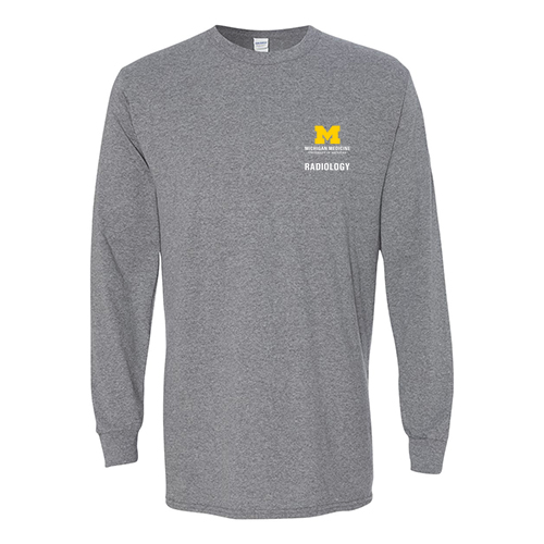 Mens/Unisex Gildan Heavy Cotton Longsleeve Basic T-Shirt -- Graphite Heather