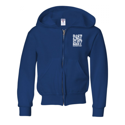 Jerzees Youth 8 Oz., 50/50 Nublend Full Zip Hoodie -- Royal