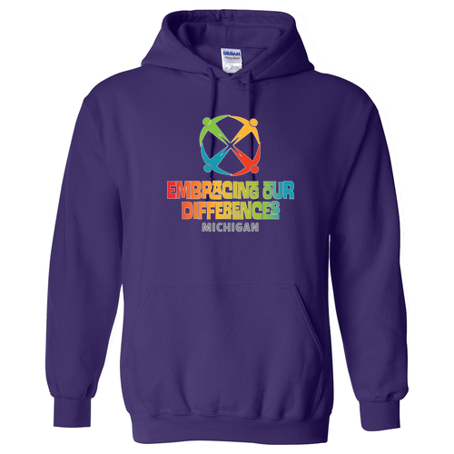 Mens/Unisex Gildan Heavy Blend Hooded Sweatshirt -- Purple