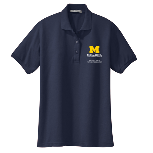 Ladies Port Authority Silk Touch Sport Shirt -- Navy