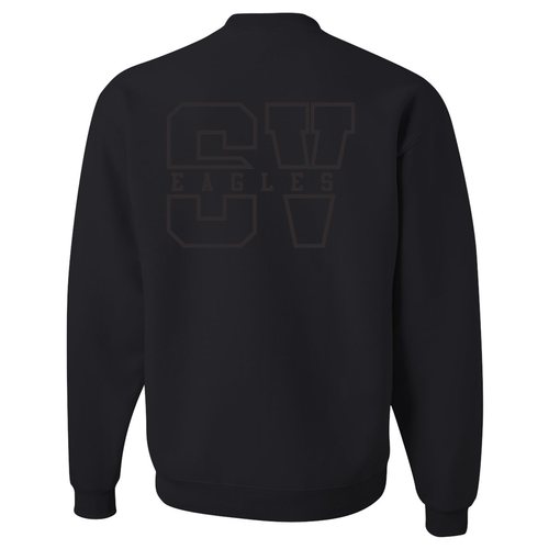 Southern Valley Eagles Adult Crewneck Sweater -- Black