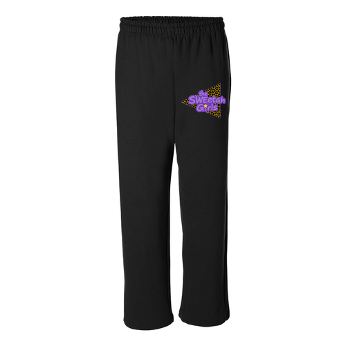 Gildan Heavy Blend Open Bottom Sweatpants -- Black