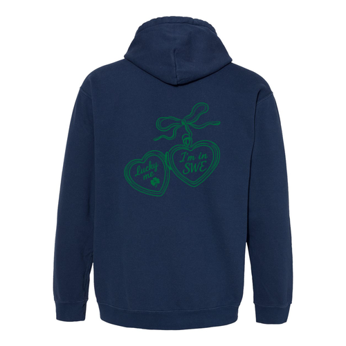 Comfort Colors Unisex Garment-Dyed Hooded Sweatshirt -- True Navy Locket Design