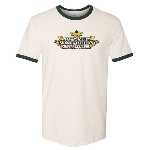 Next Level Unisex Fine Jersey Ringer Tee -- Natural / Forest