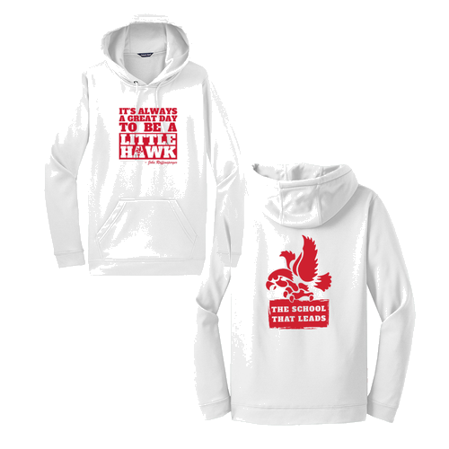 Sport-Tek Fleece Hooded Pullover -- White