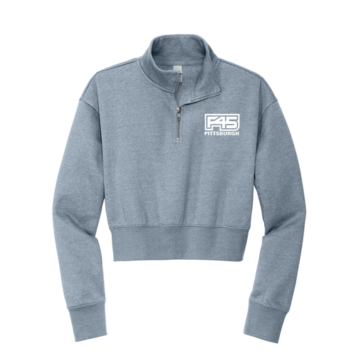 District  Women's V.I.T. Fleece 1/2-Zip -- Flint Blue Heather