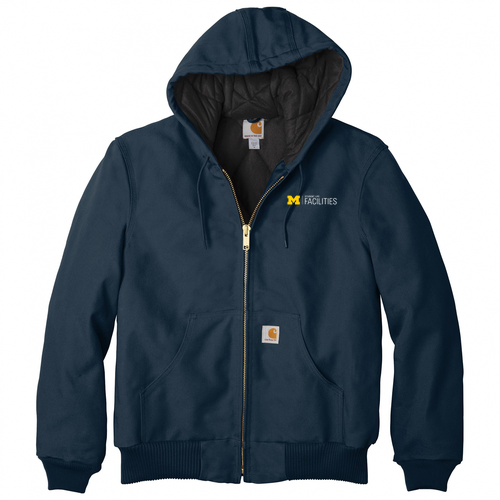 Carhartt Quilted-Flannel-Lined Duck Active Jacket -- Dark Navy