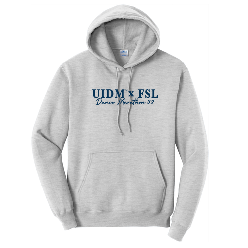 Port and Company Core Fleece Pullover Hooded Sweatshirt -- Ash