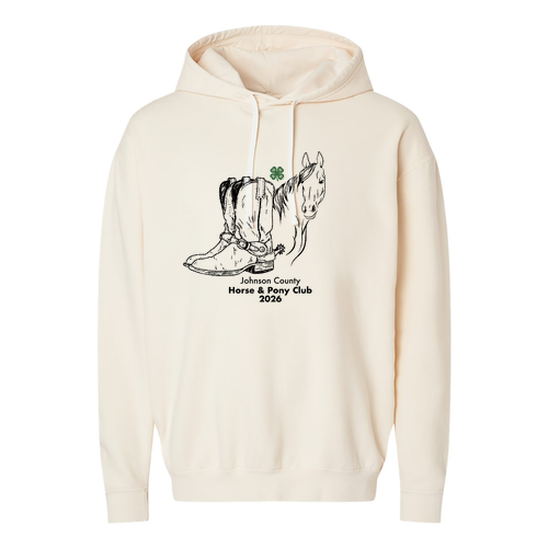 Comfort Colors Unisex Garment-Dyed Lightweight Fleece Hooded Sweatshirt -- Ivory